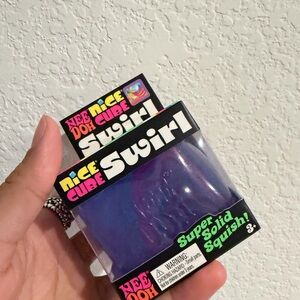 Nee Doh Cube Swirl Super Solid Squish - Purple